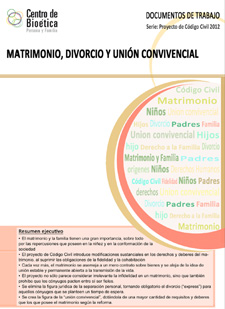 Matrimonio, divorcio y unión convivencial