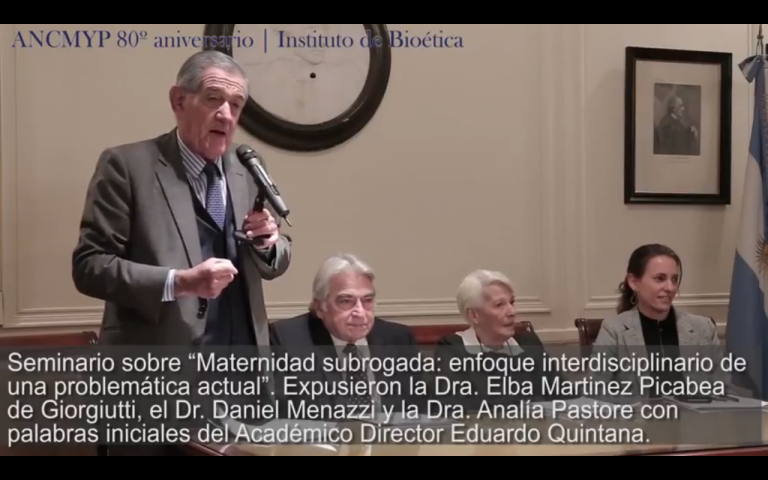 Jornada Interdisciplinaria sobre maternidad subrogada en la Academia Nacional de Ciencias Morales y Políticas